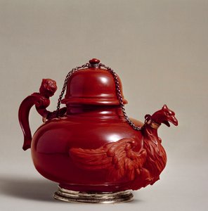 Bule Meissen de grés vermelho, modelado por Johann Christoph Ludwig von Lucke (c.1703-1780), c.1730 (grés)